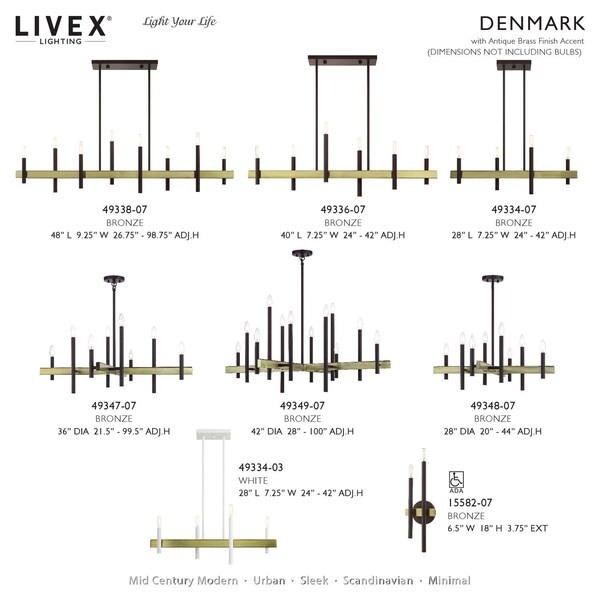 12 Light Bronze Extra Large Foyer Chandelier With Antique Brass Accents